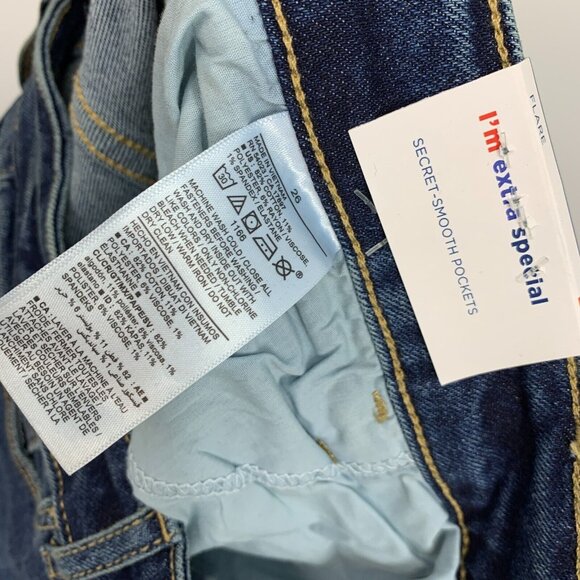 Old Navy Jeans Flare Higher High Rise Blue Denim Cotton Blend NWT - Picture 10 of 10